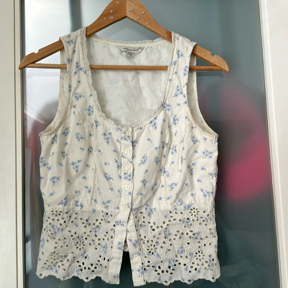 Flower print vest top